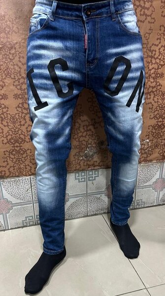Jeans homme délavés avec logo ICON