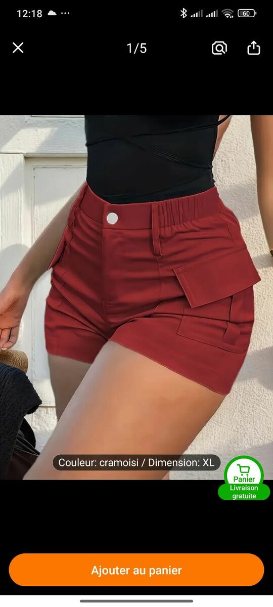 Shorts taille haute chic