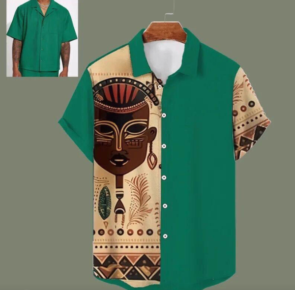 Chemise imprimée ethnique