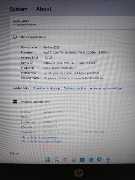 HP pavilion notebook