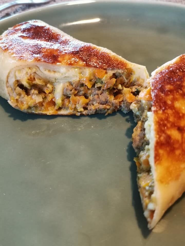 Crêpes fourrées à la viande