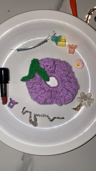 Chouchou coloré en crochet