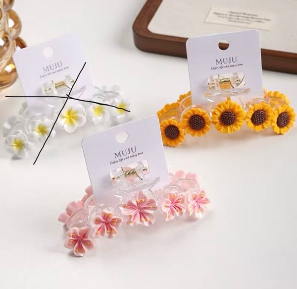 Pinces à cheveux florales