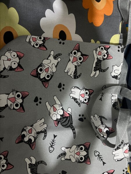 Sac cabas motif chat mignon