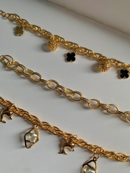 Imprint Cuban charm bracelets