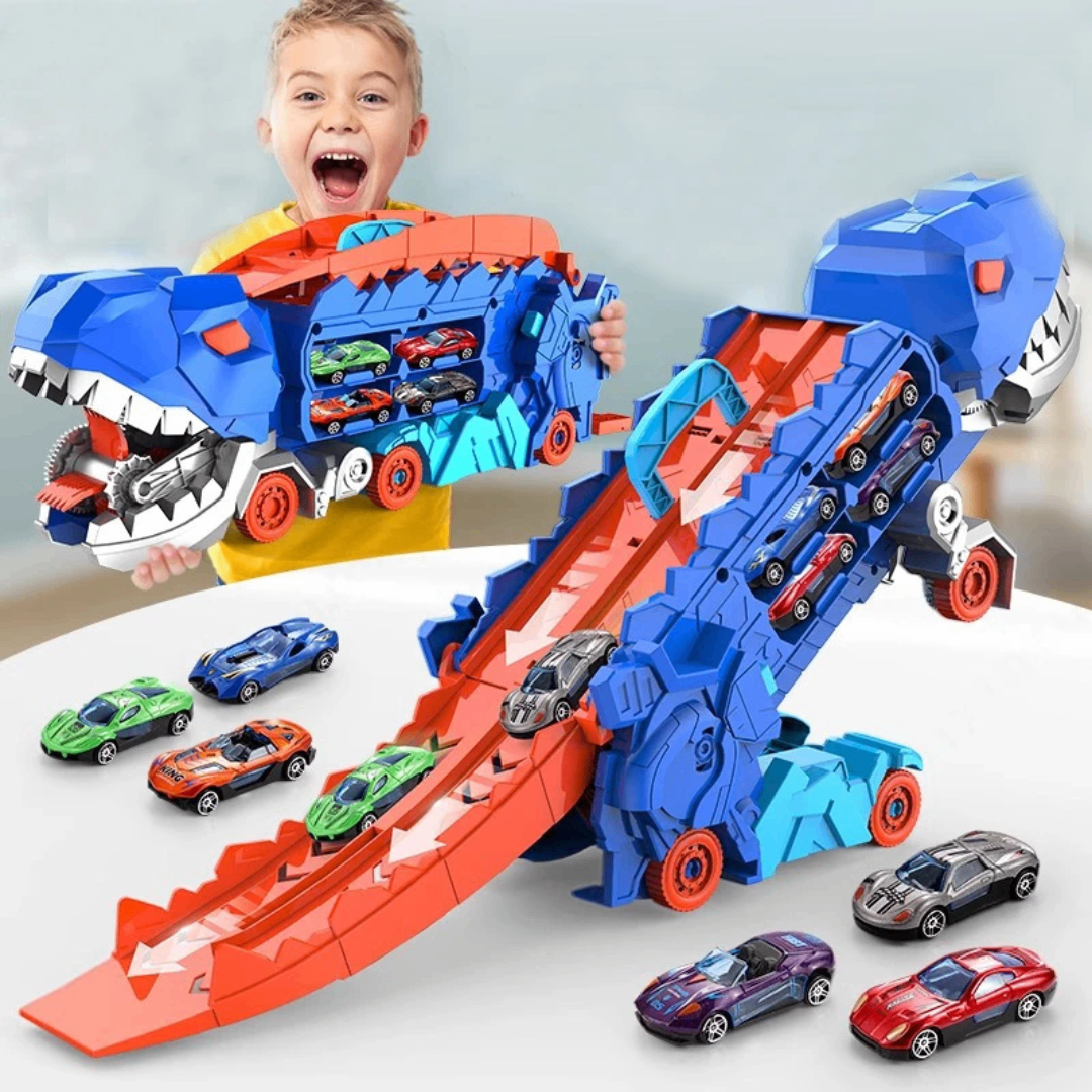 Transporteur de voitures dinosaure