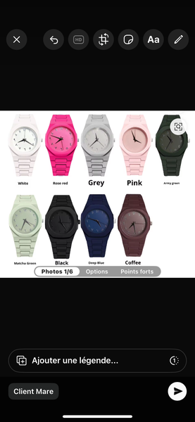 Montre Arabic Étanche&Colorée