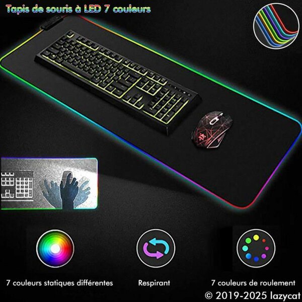 Tapis de souris RGB 80x30cm