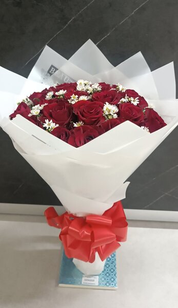 Bouquet romantique de roses rouges