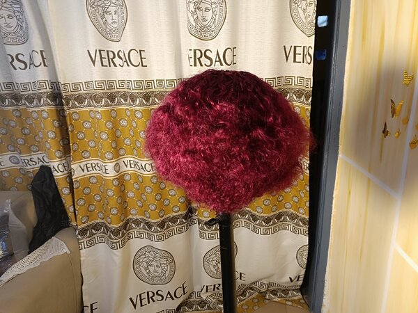 Curly Burgundy Wig