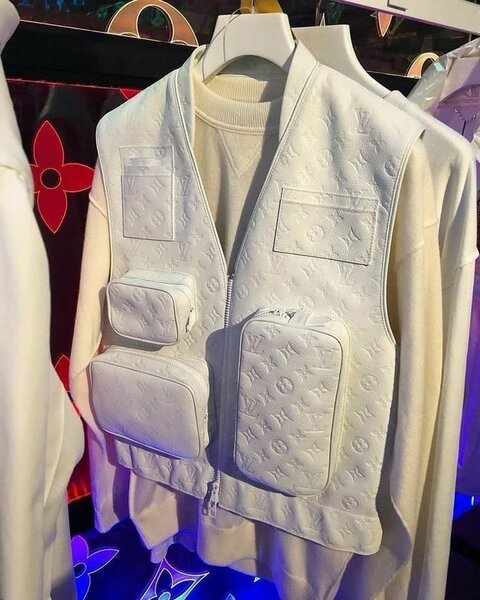 Veste tactique blanche pour homme en cuir