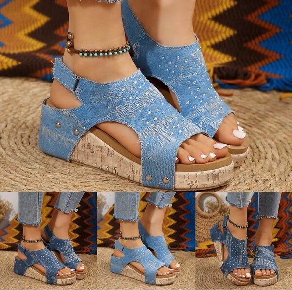 Demin sandals