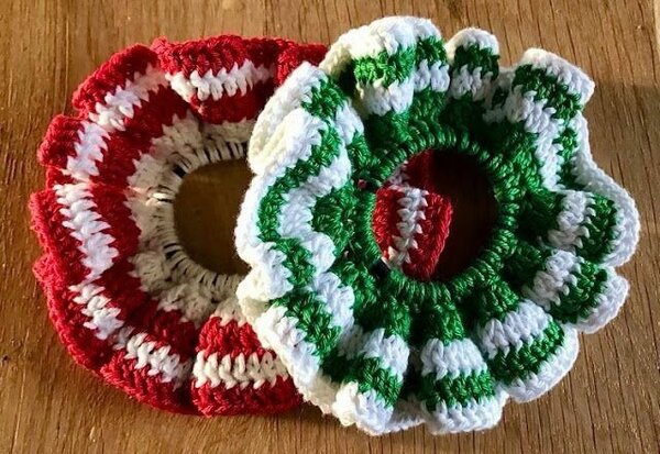 Crochet scrunchies