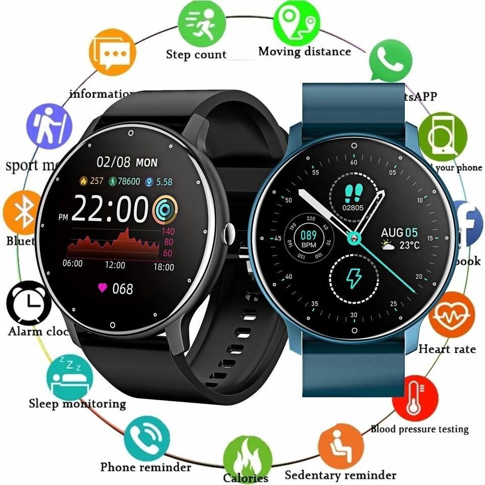 1.28" Smart Watch, Bluetooth Call, Health Monitor IOS/Androi