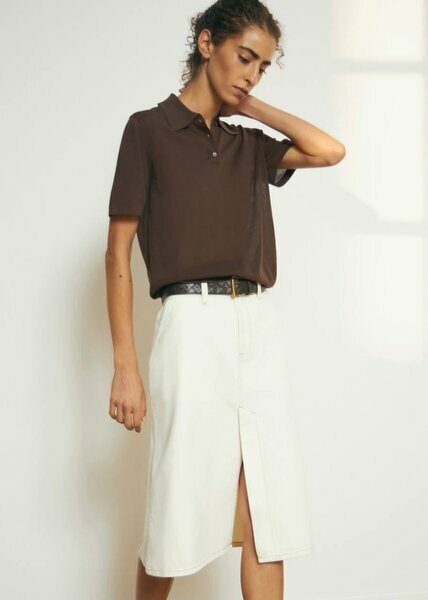 Jupe blanche fendue femme