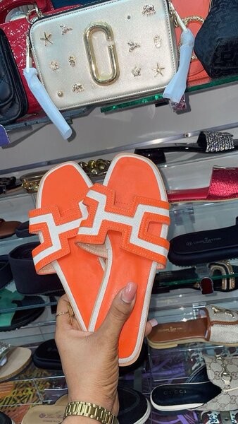 Sandales orange tendance