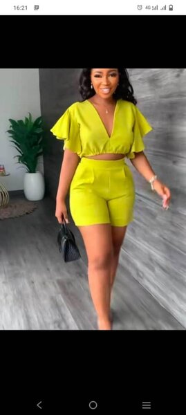 Set chic jaune femme