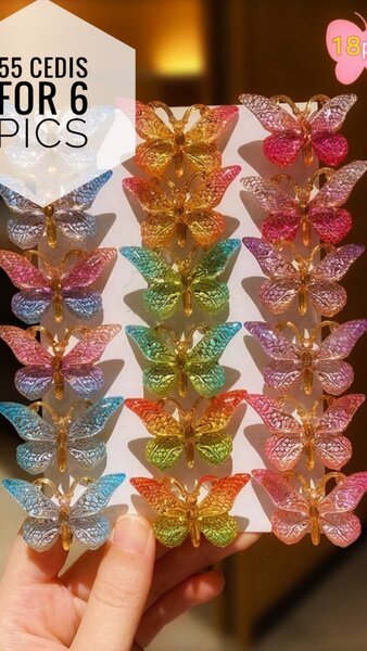 Butterfly hair clips