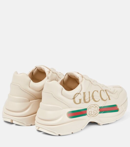Gucci  Rhyton leather sneakers