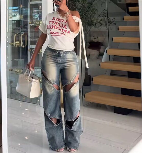 Jeans larges tendance