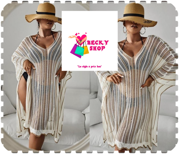 Tunique de plage crochet femme