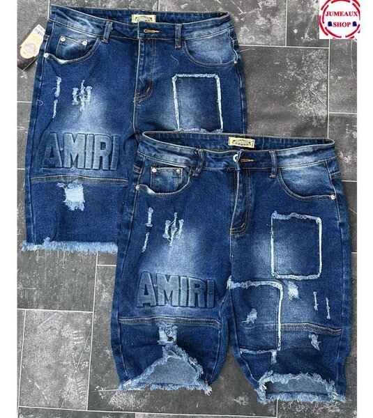 Shorts en jeans déchirés homme