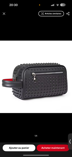 Trousse de toilette chic à clous