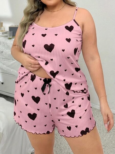 Pyjama femme à cœurs coquets