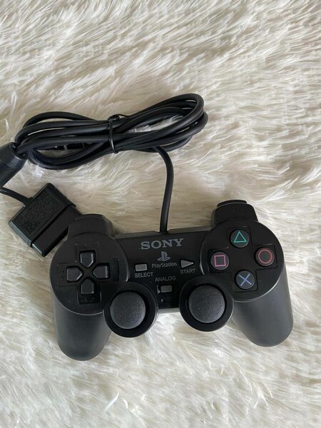 Manette PS2 filaire noir