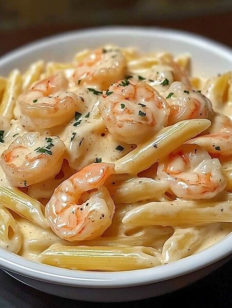 Crevettes Alfredo Penne