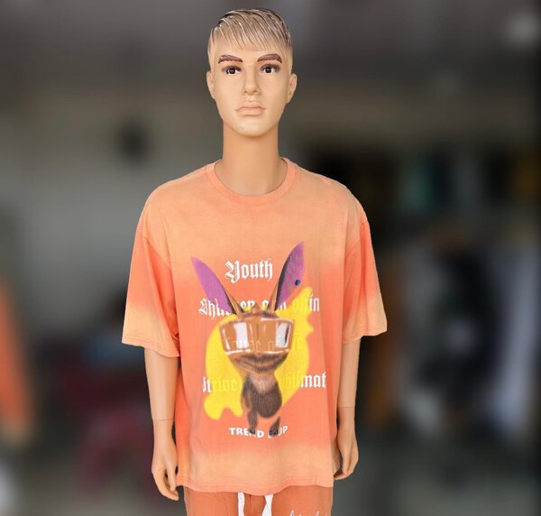 T-shirt homme orange tendance