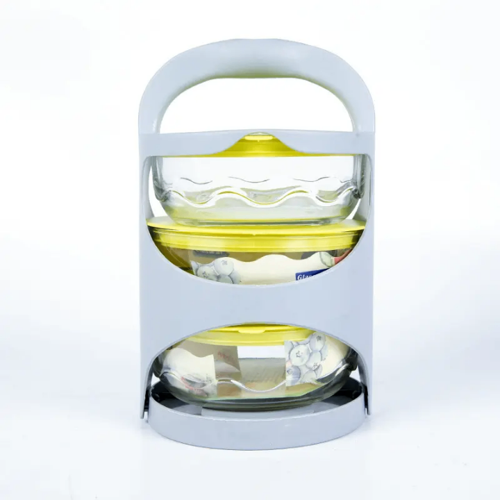 3pcs glass storage bowls