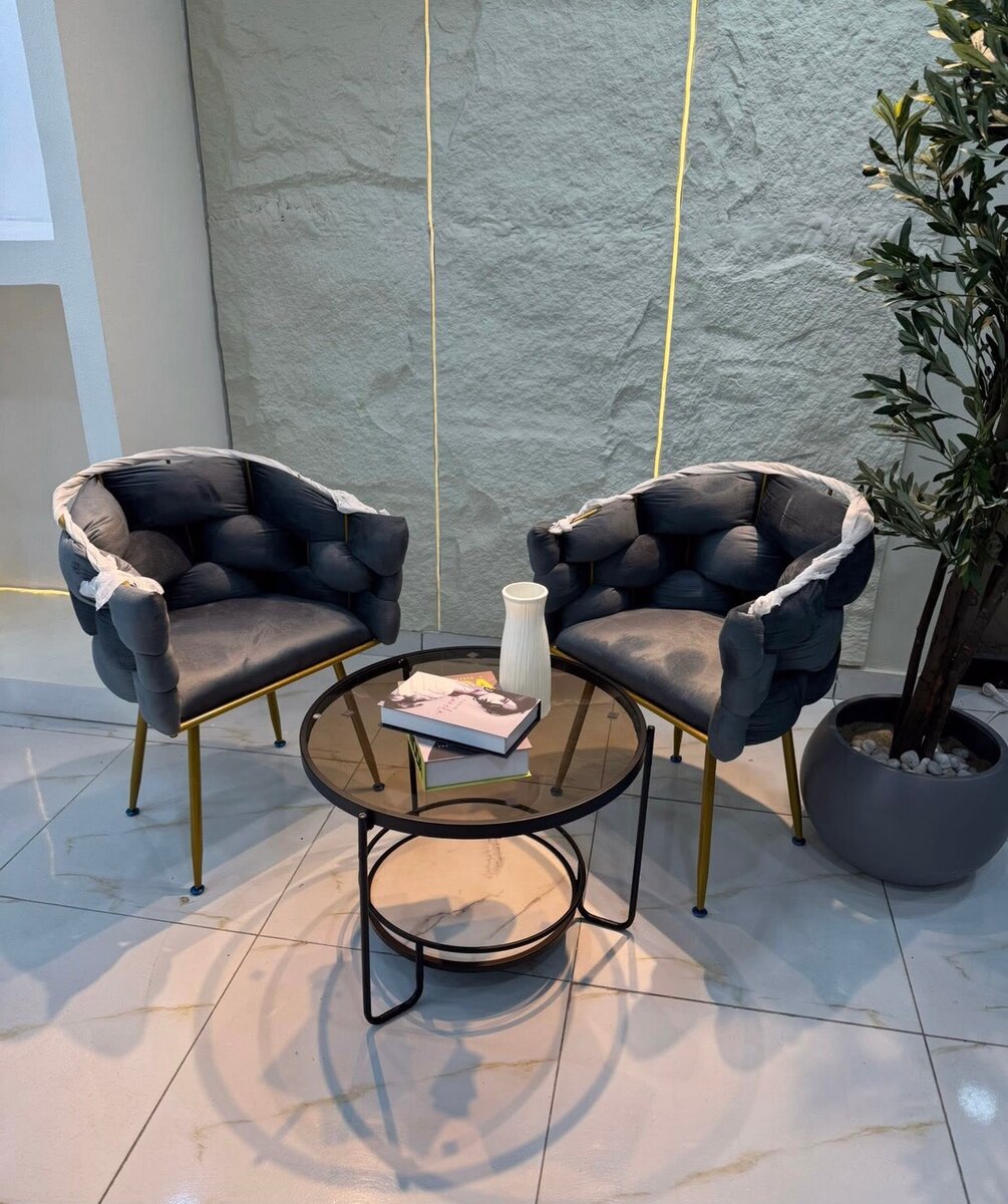 Fauteuil design luxe en velours