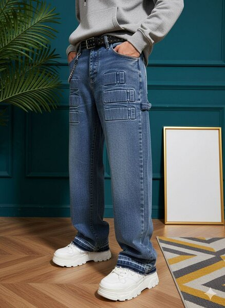Jeans baggy décontractés homme