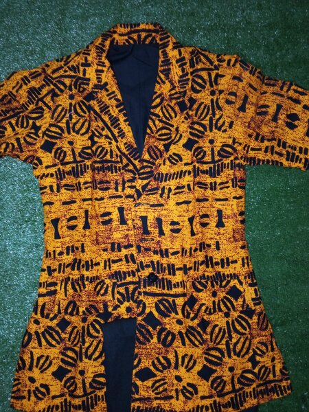 Veste Colorée à Motifs Africains