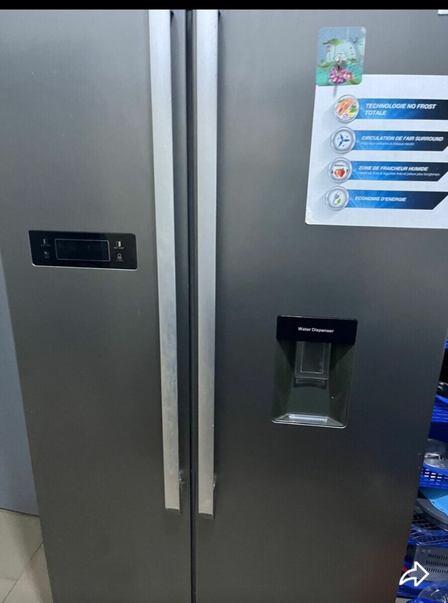 Réfrigérateur Américain Inox Moderne