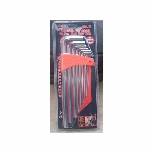 Clés Allen - 10Pièce - Rouge/argent