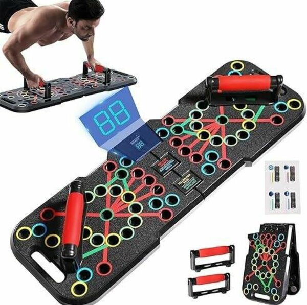 Tapis de push-up avec compteur et poignées réglables