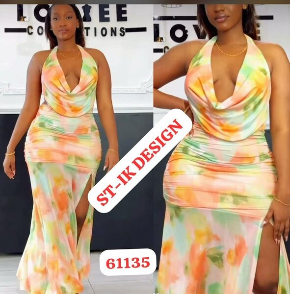 Robe d'été longue colorée