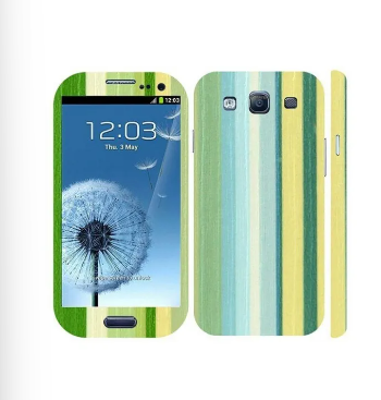 Samsung Galaxy S3 Green Stripped Wooden Texture Mobile Skin
