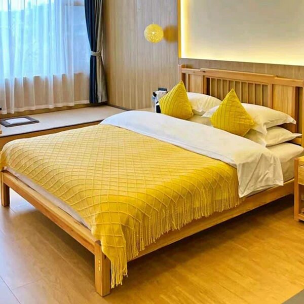 yellow blanket for bed