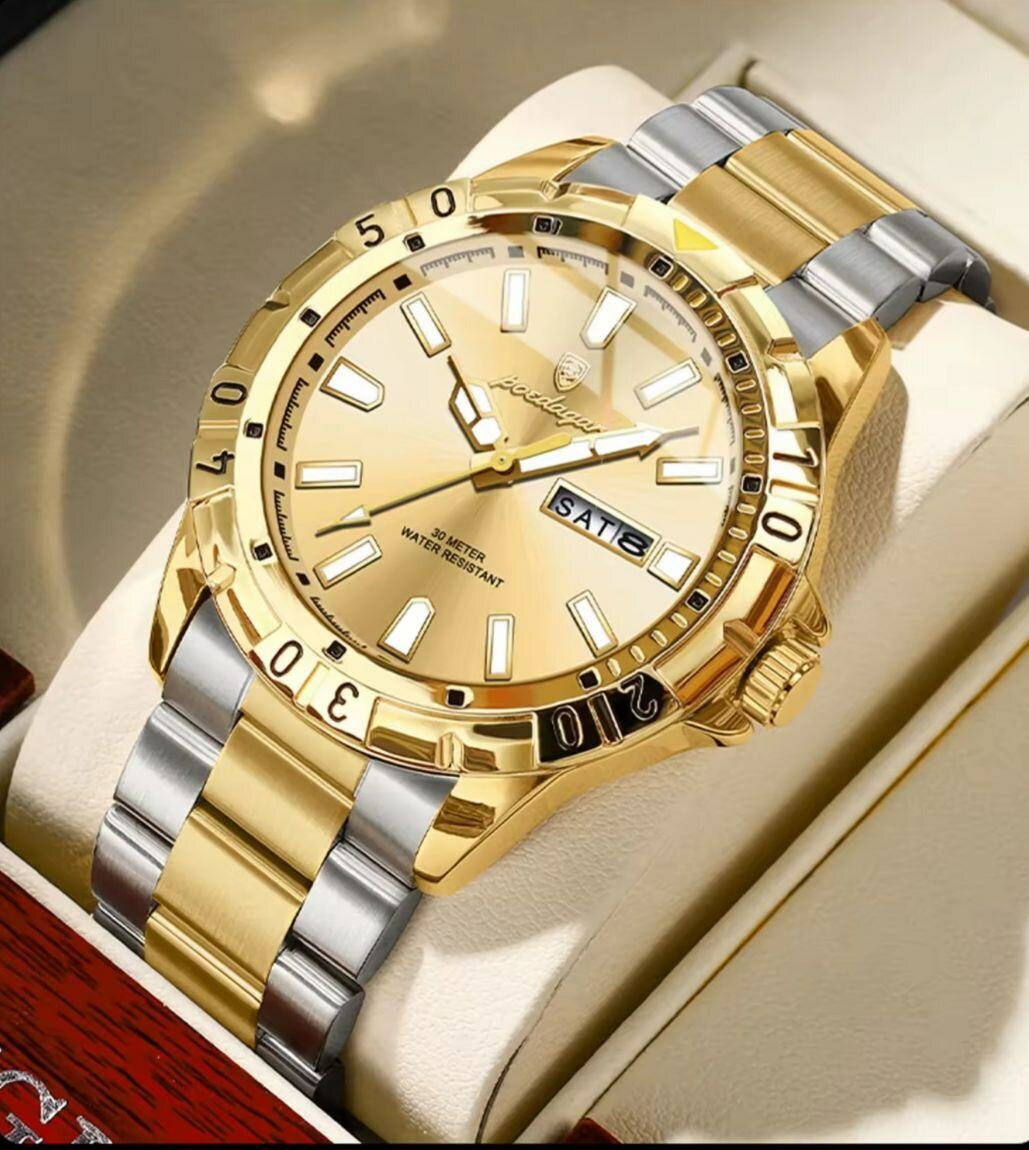 Montre de luxe en acier inoxydable