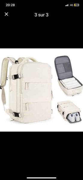 Sac à dos polyvalent beige