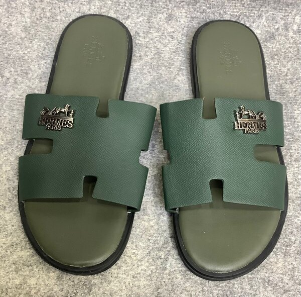 Sandales homme cuir vert