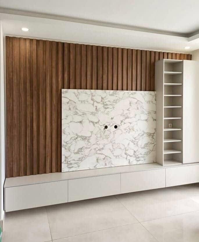 Meuble TV mural en bois