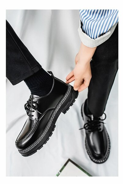 Chaussures derby noires homme