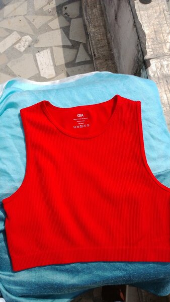 Débardeur Femme Rouge Élégant