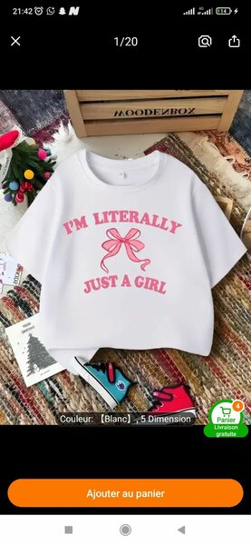 T-shirt Femme Imprimé Rose