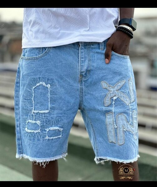 Short en jean décontracté homme