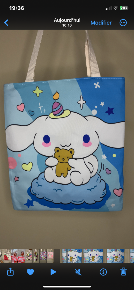 Sac Cabas Imprimé Kawaii